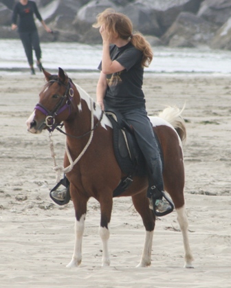 Ginger at beach